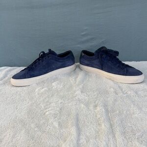 EUC Good Man Brand Blue and White Suede Sneakers with Lace-Up Design Size 8